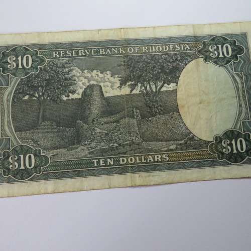 Reserve Bank of Rhodesia Ten Dollars 1 March 1976 - VF-