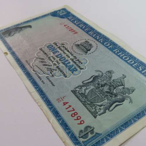 Reserve Bank of Rhodesia One Dollar 15 October 1974 EF