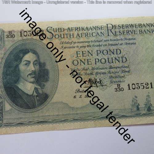 MH de Kock third issue 1 pound 6-5-58 EF+