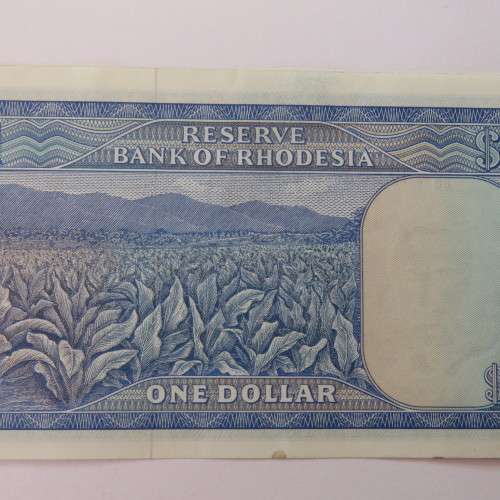 Reserve Bank of Rhodesia One dollar 15 October 1974
