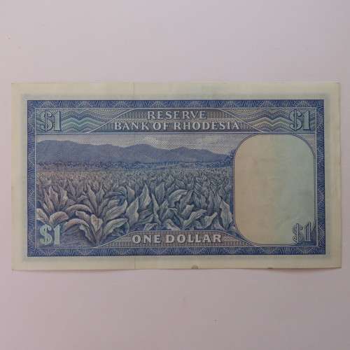 Reserve Bank of Rhodesia One dollar 15 October 1974