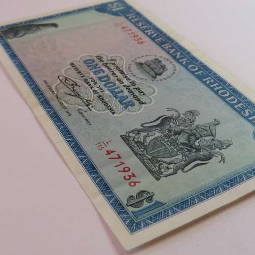 Reserve Bank of Rhodesia One Dollar 2 August 1979 EF