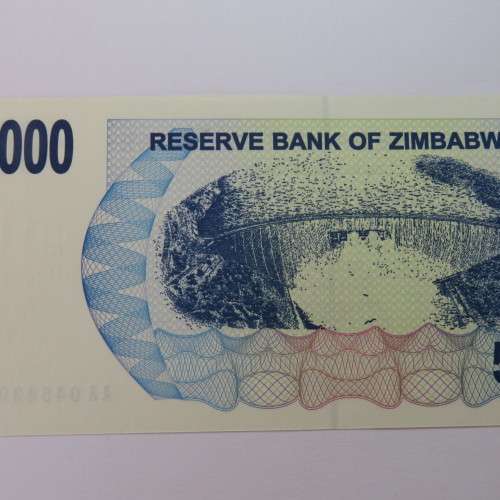 Zimbabwe Bearer cheque issued 1/2/2007 uncirculated $5000 AA0454300 ZW 77