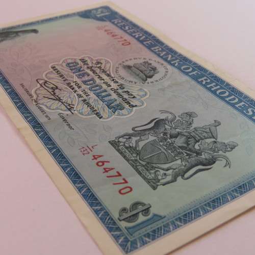 Reserve Bank of Rhodesia One Dollar 2 August 1979 AU-