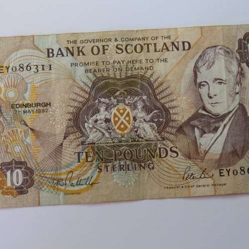 Bank of Scotland 10 Pounds 1992 Edinburgh