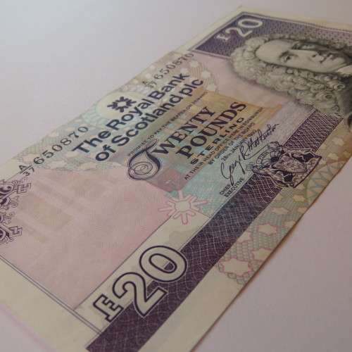 The Royal Bank of Scotland 28 January 1992 Twenty Pounds some creases but excellent