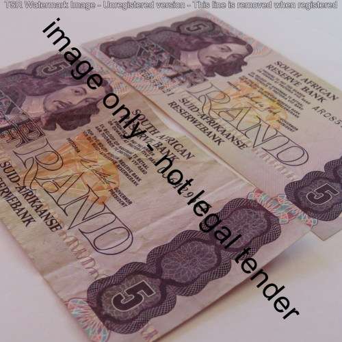 De Jongh, Stals and de Kock R5 notes (de Kock uncirculated)
