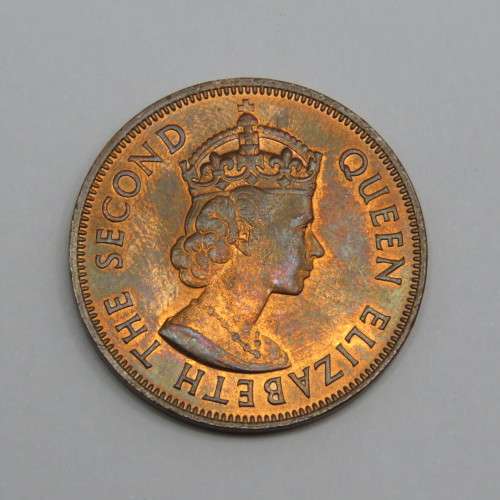 1978 Mauritius Five cents with mint lustre