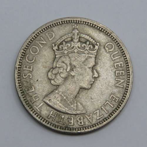 1970 Seychelles One Rupee low mintage VF