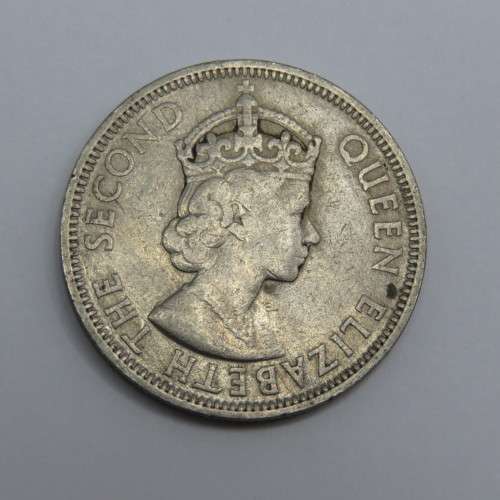 1956 Mauritius One Rupee VF+