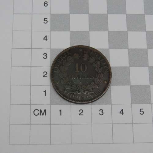 1873 France Ten Centimes K mintmark VF