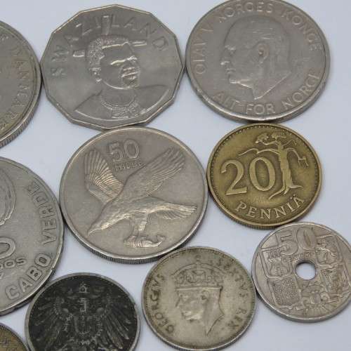 Lot of 10 different countries vintage coins