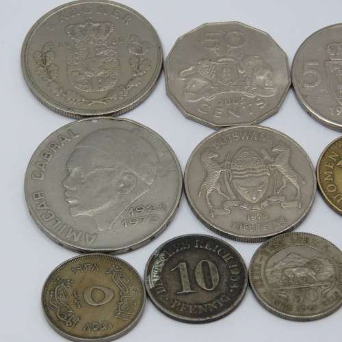 Lot of 10 different countries vintage coins