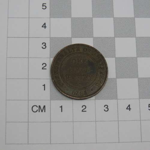 1916 Australia half penny Calcutta mint