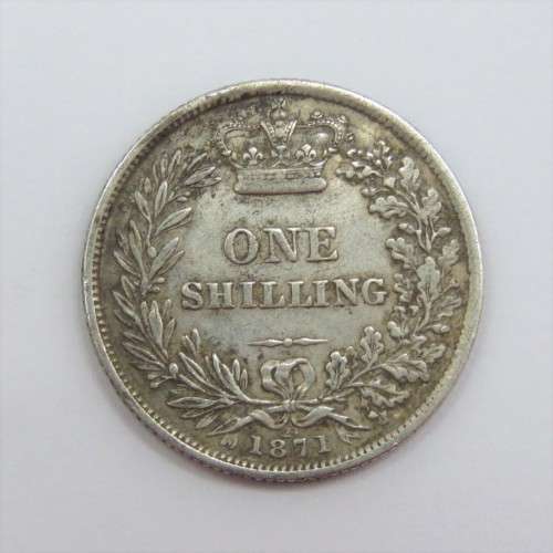 1871 United Kingdom - Victoria Young head shilling VF