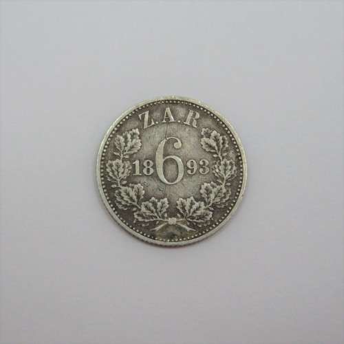 1893 ZAR Kruger sixpence - VF