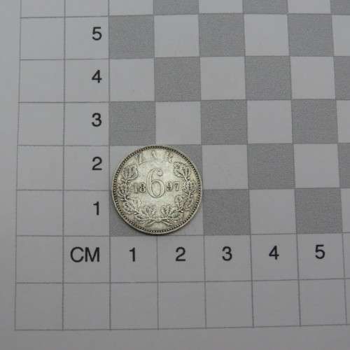 1897 ZAR Kruger sixpence - Good condition