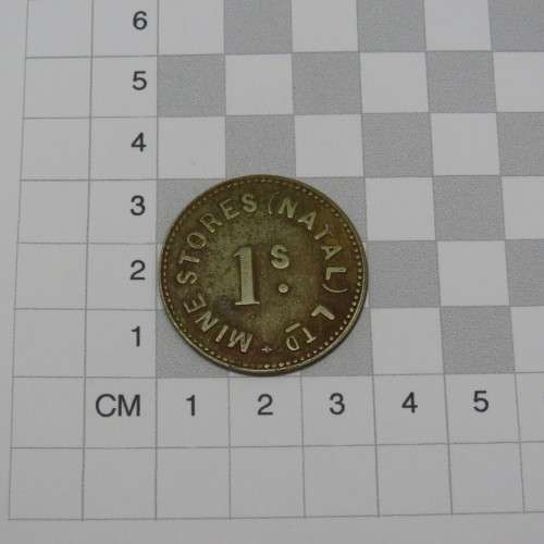 Natal Mine Stores one shilling token