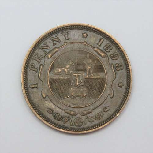 1898 Penny ZAR Kruger XF or better