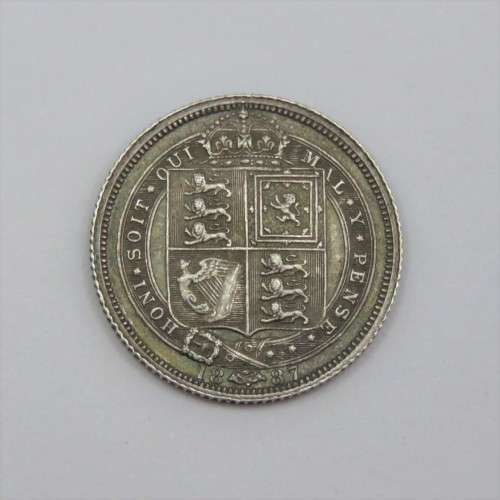 1887 Great Britain sixpence VF+/XF - JandB Below