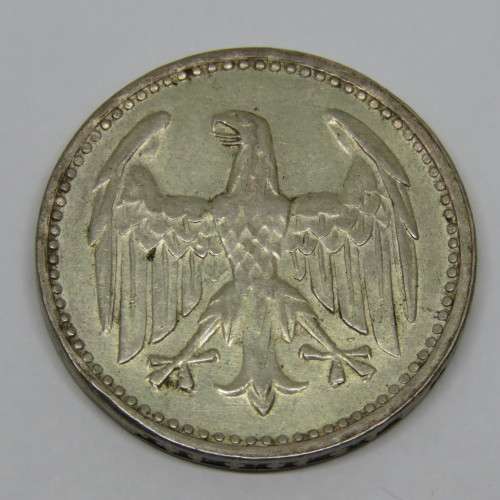 1924 G Germany Weimar Republic Drei Mark XF+