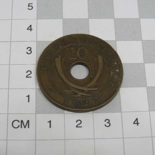 1927 East Africa ten cents VF+
