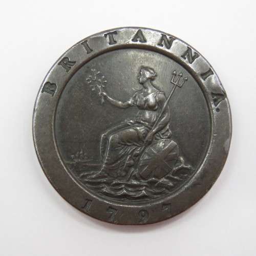 1797 Great Britain two pence XF+ - Top coin