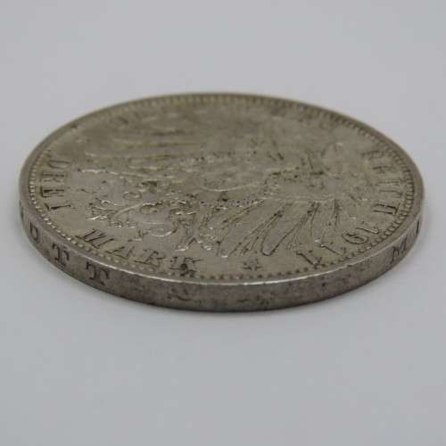 1911 D Germany Bavaria silver 3 mark - AU+