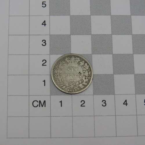 1875 Great Britain Victoria 6d with die number 70 - Well used