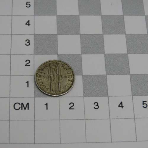 1934 Southern Rhodesia tickey 3d - VF+
