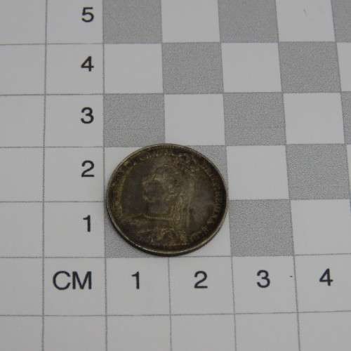 1892 Great Britain sixpence uncirculated with dark toning