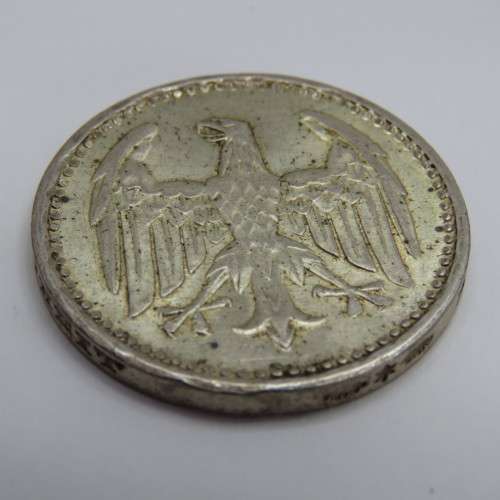 1924 F Germany Weimar Republic Drei Mark AU