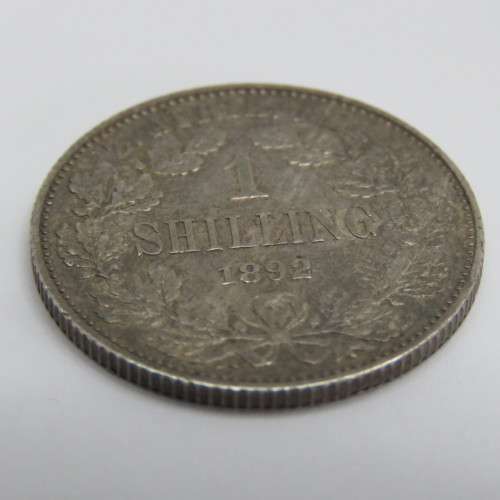 1892 South Africa ZAR shilling AU - Excellent rim
