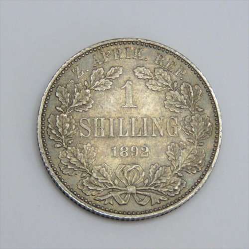 1892 South Africa ZAR shilling AU - Excellent rim