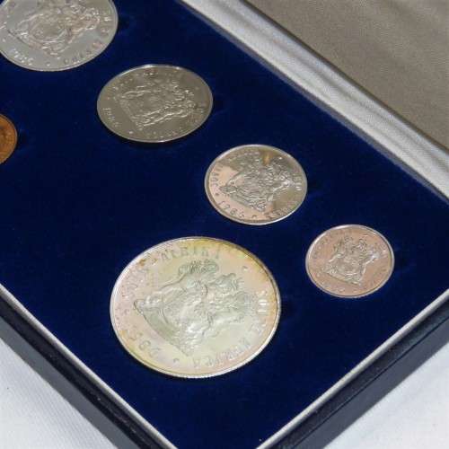 1986 RSA short proof set with silver R1