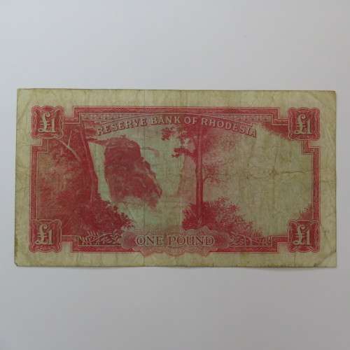 Reserve Bank of Rhodesia One Pound G9 - 19 October 1964