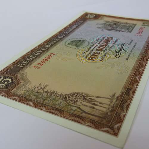 Reserve Bank of Rhodesia Five Dollars 2 October 1978 Crisp uncirculated