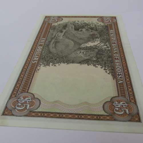 Reserve Bank of Rhodesia Five Dollars 20 October 1978 - Choice uncirculated
