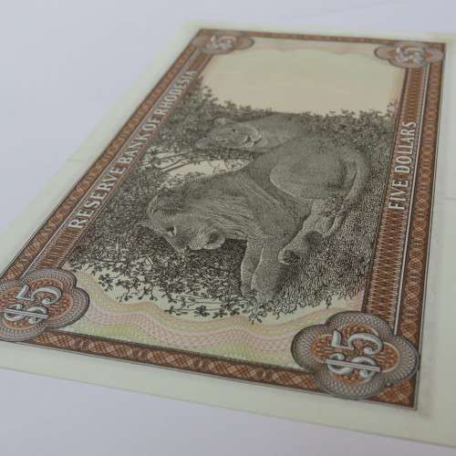 Reserve Bank of Rhodesia Five Dollars 20 October 1978 - Choice uncirculated