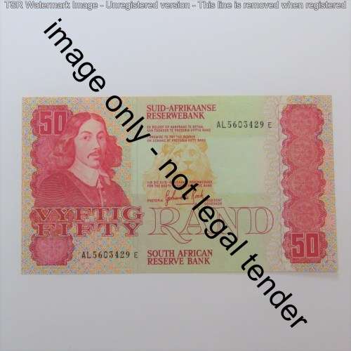 GPC de Kock 3rd issue R50 banknote - Uncirculated with centre crease