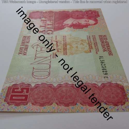 GPC de Kock 3rd issue R50 banknote - Uncirculated with centre crease