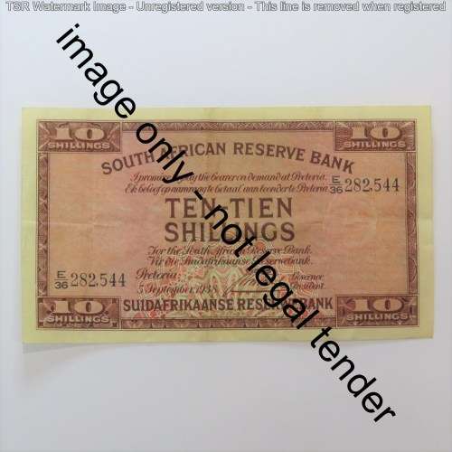 Postmus only issue 5 September 1938 Ten Shillings VF+