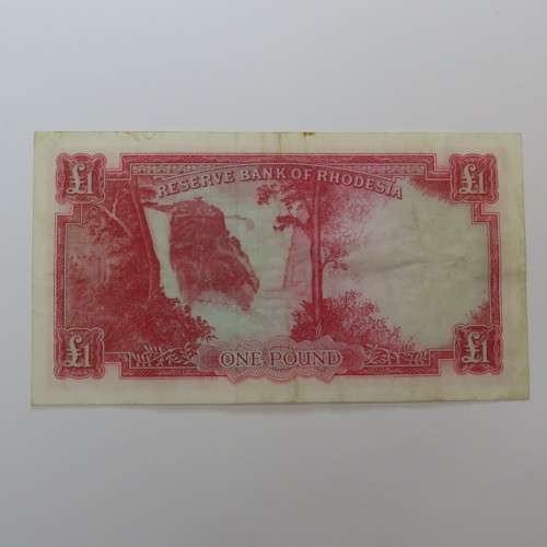 Reserve Bank of Rhodesia One Pound G11 Salisbury 2 November 1964 aEF