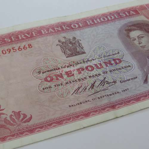 Reserve Bank of Rhodesia One Pound K25 1 sept 1967 - a EF