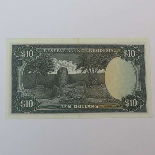Reserve Bank of Rhodesia Ten Dollars 2 January 1979 AU