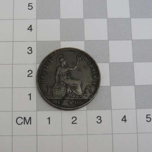 1860 Great Britain half penny