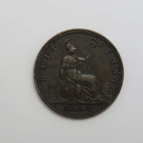 1860 Great Britain half penny