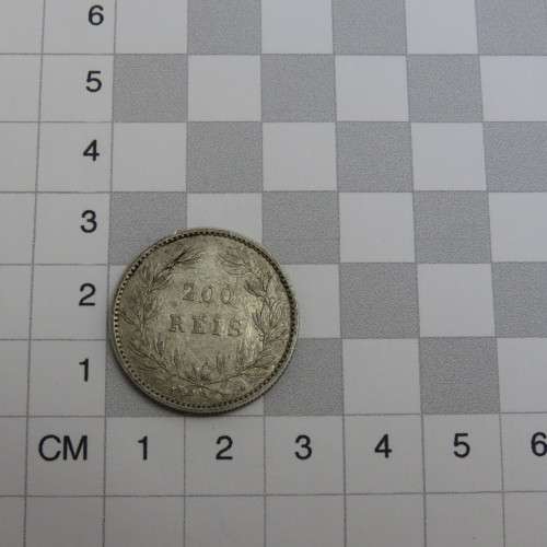 1887 Portugal silver 200 Reis XF