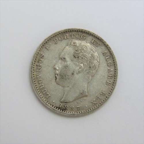 1887 Portugal silver 200 Reis XF