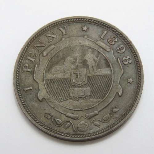 1898 ZAR Paul Kruger penny - a AU